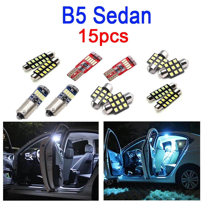 

Perfect White Error Free interior LED bulb indoor map dome light Kit For VW For Passat B5 B6 B7 Sedan Variant (1997-2014)