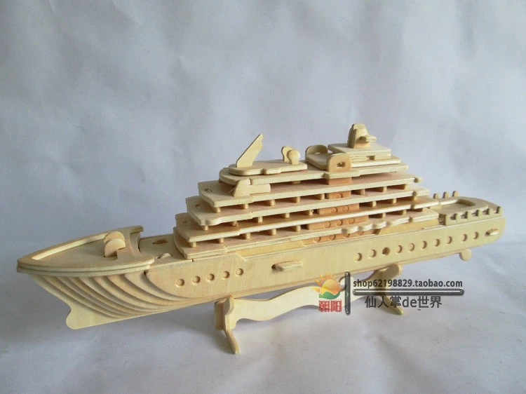 Wooden Wood Assembly Ship Model Assembled Model Handmade DIY Wood Yatch Ship Unisex 3D Model Civil