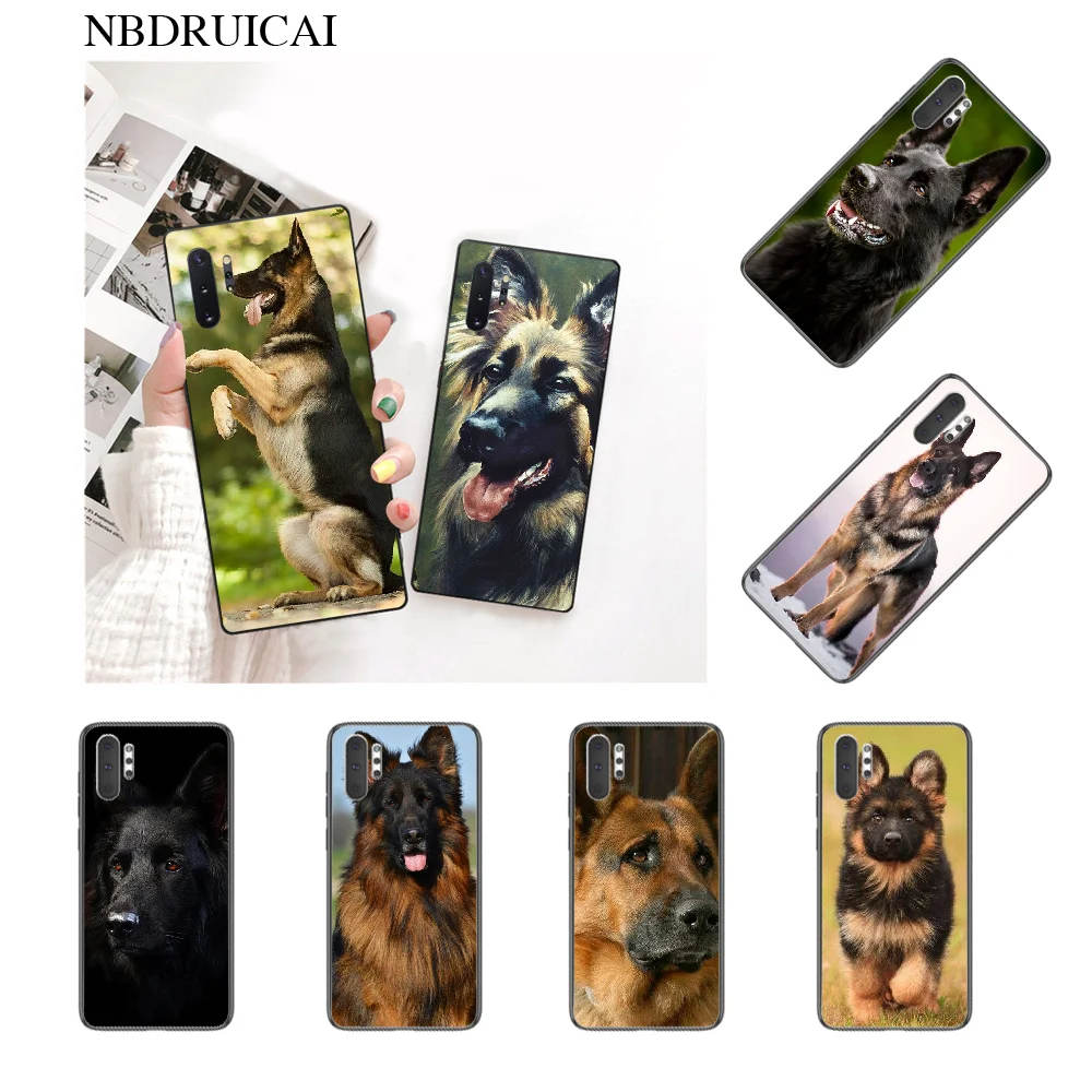 NBDRUICAI милый чехол для телефона с изображением немецкой овчарки Samsung Note 3 4 5 7 8 9 10 pro