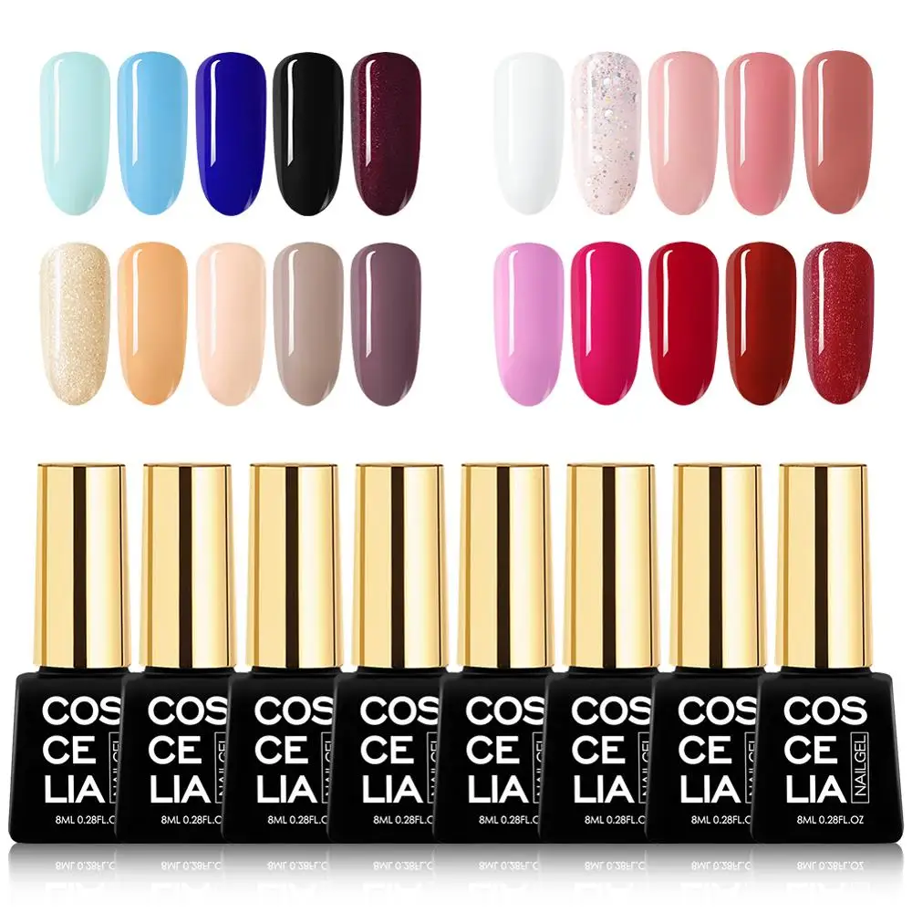 10PC Gel Nail Polish Set 8ml Gel Polish Nail Kit UV Gel Set For Gel Varnish Manicure Set UV For Nail Art UV Gel Nail Polish - Цвет: 20 Colors Set C