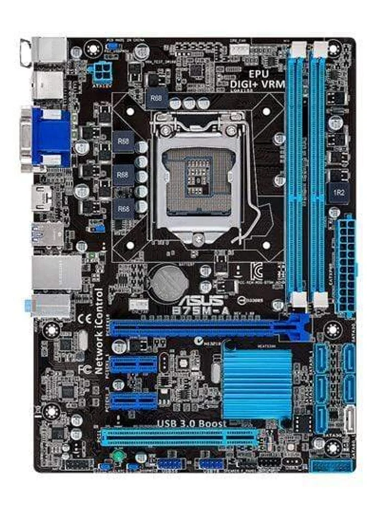 Материнская плата ASUS B75M-A B75 1155 socket micro-ATX USB3.0 DDR3 HDMI VGA DVI PCI | Компьютеры и офис