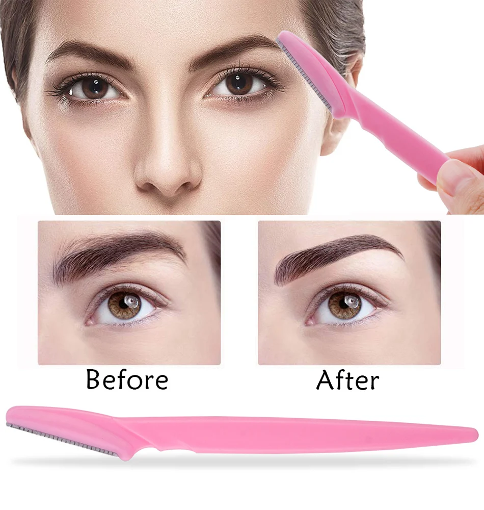 3/4/10Pcs Eyebrow Trimmer Hair Remover Cutter Set Women Face Razor Portable Eye Brow Epilation Blades Shaver Cosmetic Makeup Kit