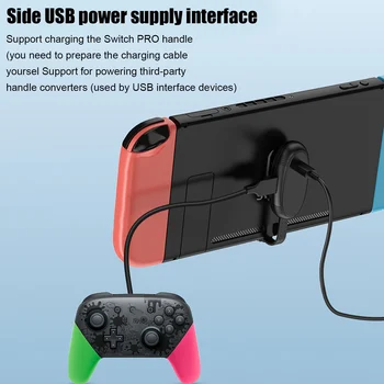 

Besegad 2 in 1 OTG Charger Adapter Type-C Charge Controller Converter with Suction Cup for Nintendo Switch NS Game Accessories