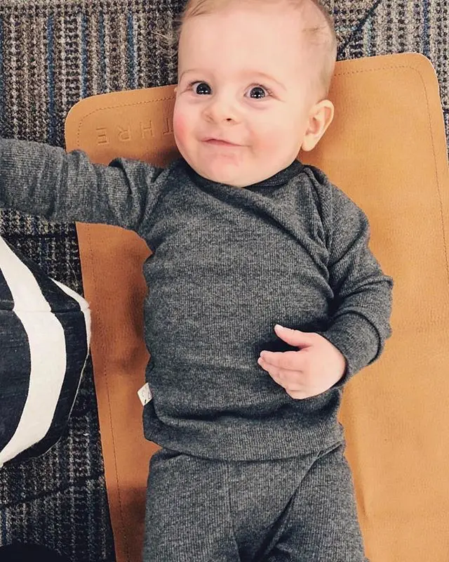 Однотонная детская одежда для сна 0 24 месяцев|Комплекты пижам| |