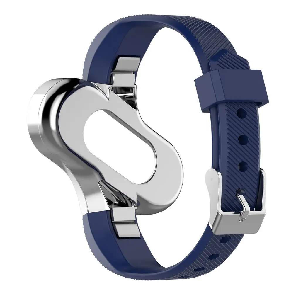 Металлический каркас Смарт-часы резиновые для Xiaomi Mi 3 4 Браслет спортивный Смарт Браслет ремешок смарт-кольцо