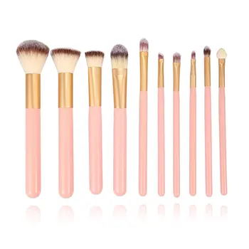 

HOT 10PCS Professional Pink Makeup Brush Set Powder Foundation Eyeshadow Eyeliner Brushes Beauty Cosmetics Make Up Brushes Tool
