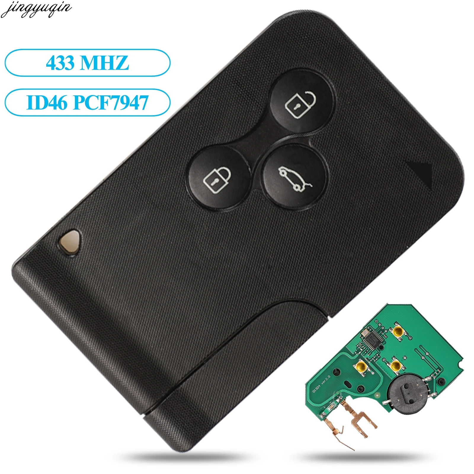 Bilchave 3 кнопки 433 МГц ID46 PCF7947 чип смарт PCB ультразвуковой дистанционный ключ