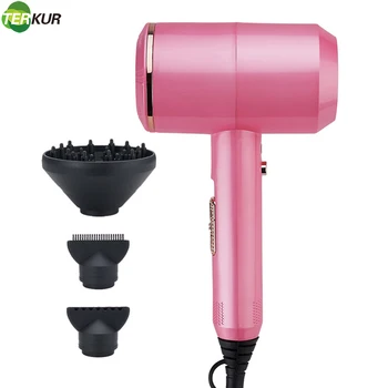 

Professional Hair dryer Cold and Hot 2000W Anion Blow Dryer DC Motor with Concentrator Diffuser Lonic and Induction Function Dry
