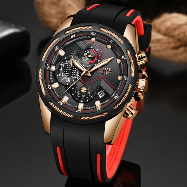 LIGE New Mens Watches Top Luxury Brand Men Unique Sports Watch Men's Quartz Date Clock Waterproof Wrist Watch Relogio Masculino 1