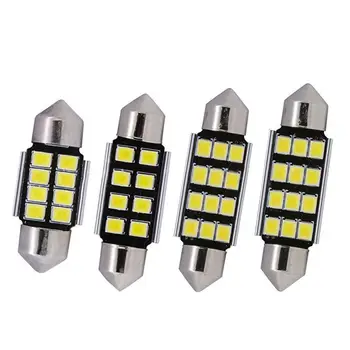 

DC12V 10Pcs Decode Double Tip Reading Bulb 8LEDs 31MM/36MM/39MM/41MM Car Top License Plate Light Auto Interior Lamp