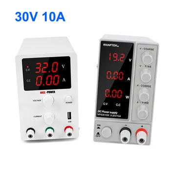 

Mini High-precision Lab 30V 10A LED Display Switching Adjustable DC Power Supply Digital Transformers Variable Power Supplies