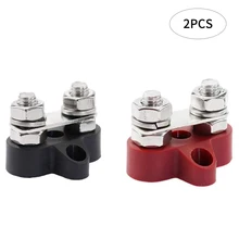 2Pcs Teriminal Stud M8 Batterij Junction Blok Zware Power Stud Batterij Junction Voor Truck Rv Boot M8 Dual studs