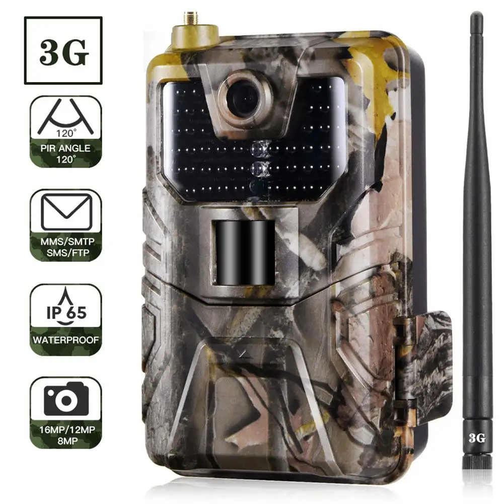 

3G MMS SMTP SMS Trail Camera HC900G 16MP 1080P Infrared Cameras Cellular Mobile Wildlife Wireless Cams