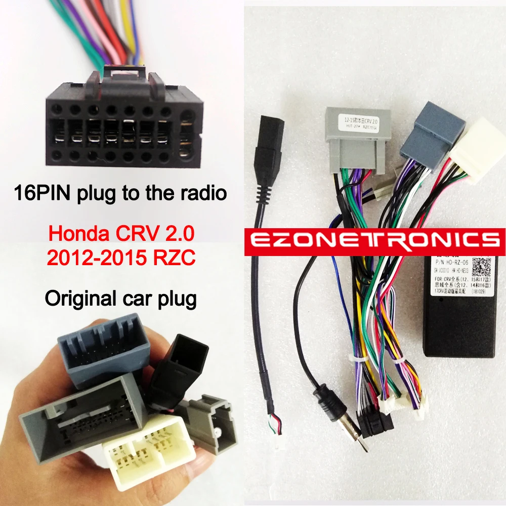 

1-2Din Car DVD Cable Plug Canbus box Fitting Adaptor Dash Kits For Honda CIVIC 2012-14 16 CRV 2012 -15 17 RZC Radio player