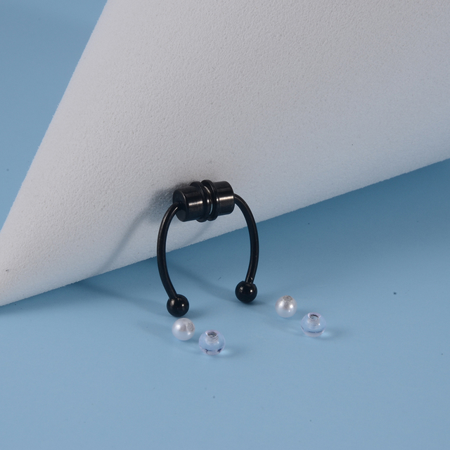 Piercing Nose Ring Non Pierced Magnet Septum Hoop Horseshoe Magnetic Nose Ring Ear Clip Piercing Jewelry