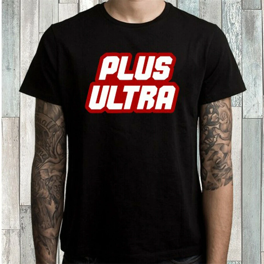 Plus Ultra Academia Anime Logo Men'S Black T-Shirt Size S M L Xl 2Xl 3Xl Cool Tops Tee Shirt | Мужская одежда