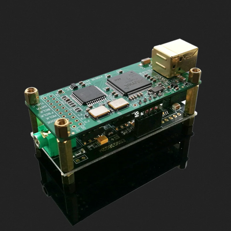 Hifi USB декодер плата усилитель DAC Amanero Combo384 USB до 3,5 мм разъем выход USB IIS поддержка DSD 256 32 бит 384K DC9V