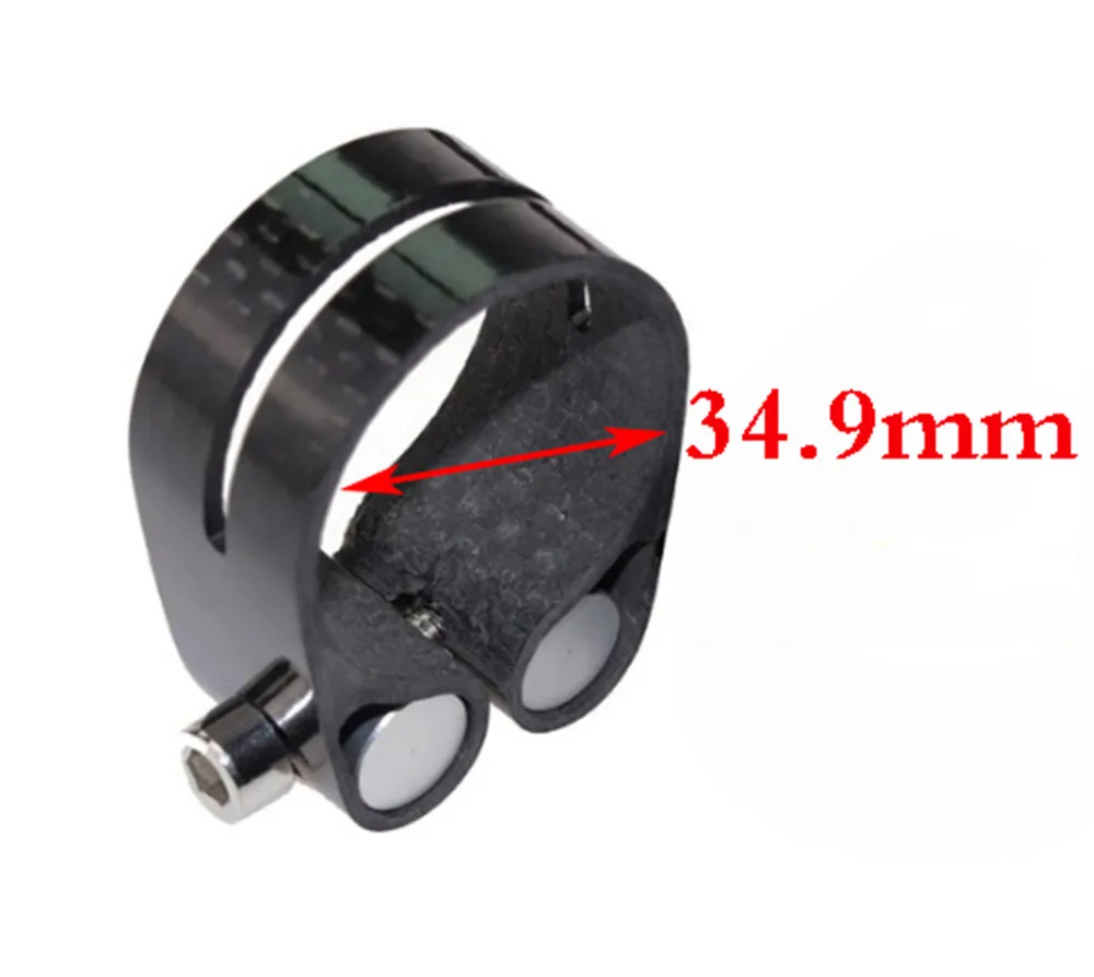 D2 34.9mm 18g3K углеродный зажим для шоссейного велосипеда Clip Зажим для горного велосипеда parts зажим для велосипедов - Цвет: D2 34.9mm