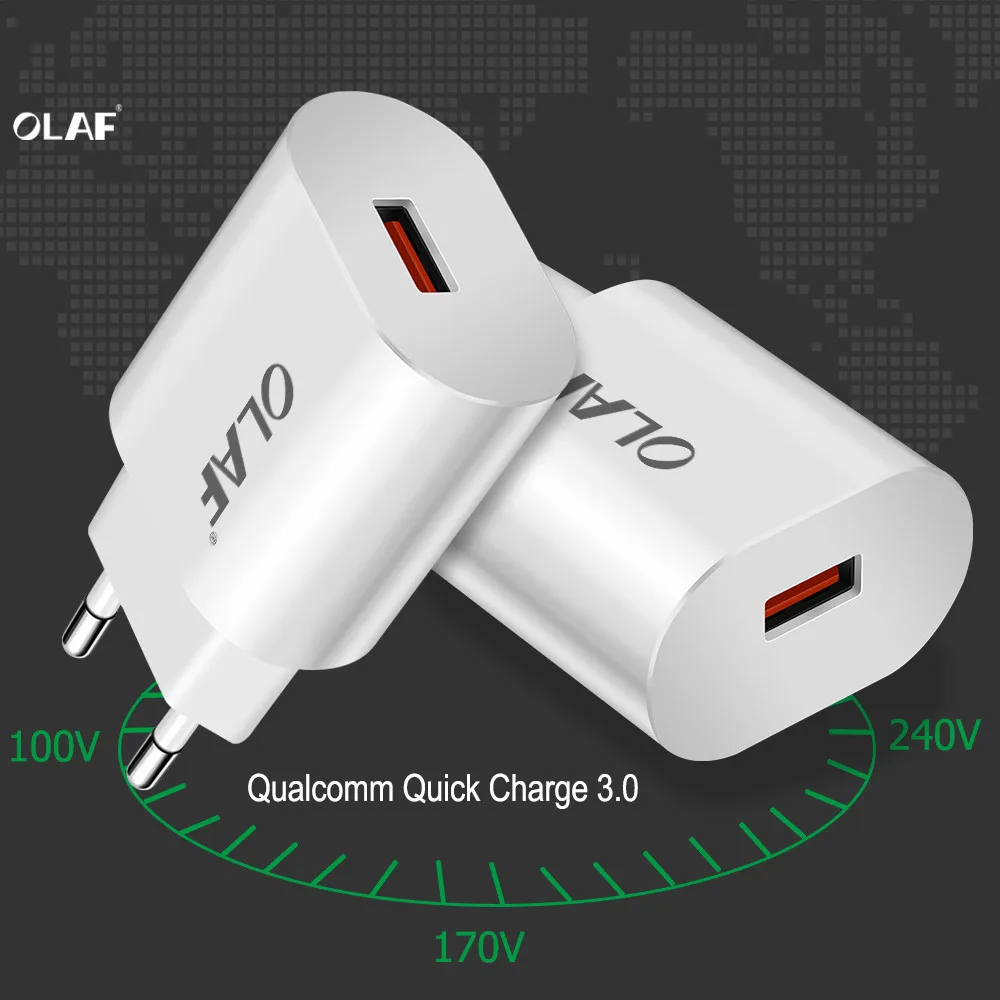 

Olaf USB Charger for Xiaomi Quick Charging 3.0 4.0 Super Charger for iPhone X 8 QC 3.0 4.0 Phone Charger for Huawei P20 P30 lite