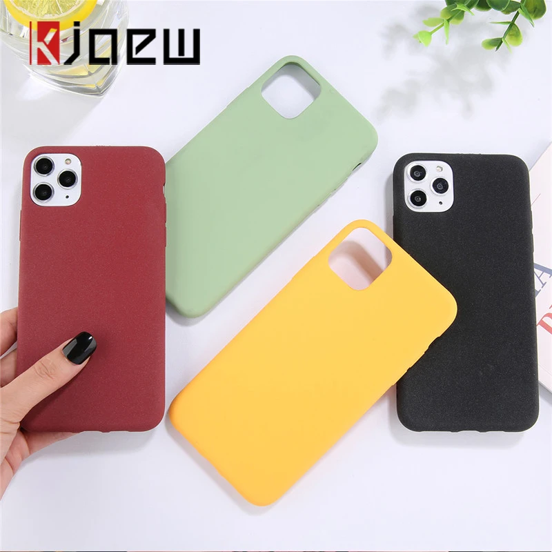 KJOEW Мягкий ТПУ силиконовый чехол для телефона iPhone 11 Pro X XR XS Max 7 8 6 6s Plus карамельный