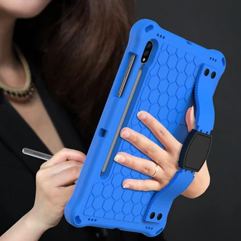 

Case for Samsung Tab A 8.0/8.4/10.1 for Tab A S5e S6 S7 A7 Hand-Held Shock Proof full body Cover Sleeve Case Capa With Strap