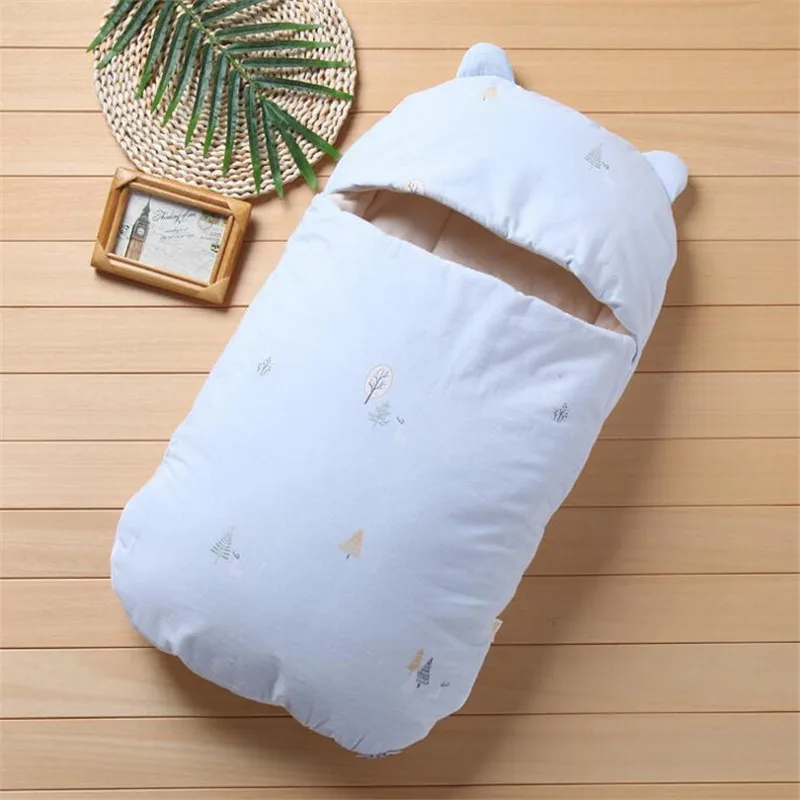 as the photo Babies Sleeping Bags Newborn Baby Cotton Swaddle Wrap Envelope Cotton 0-4 Months Baby Blanket Swaddling Wrap Sleepsack - Color: as the photo