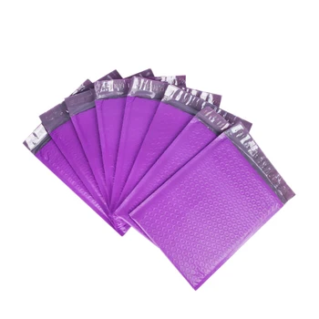 

50Pcs/Set Purple Self Seal Bubble Mailers 7X10.6 Inches Padded Envelopes