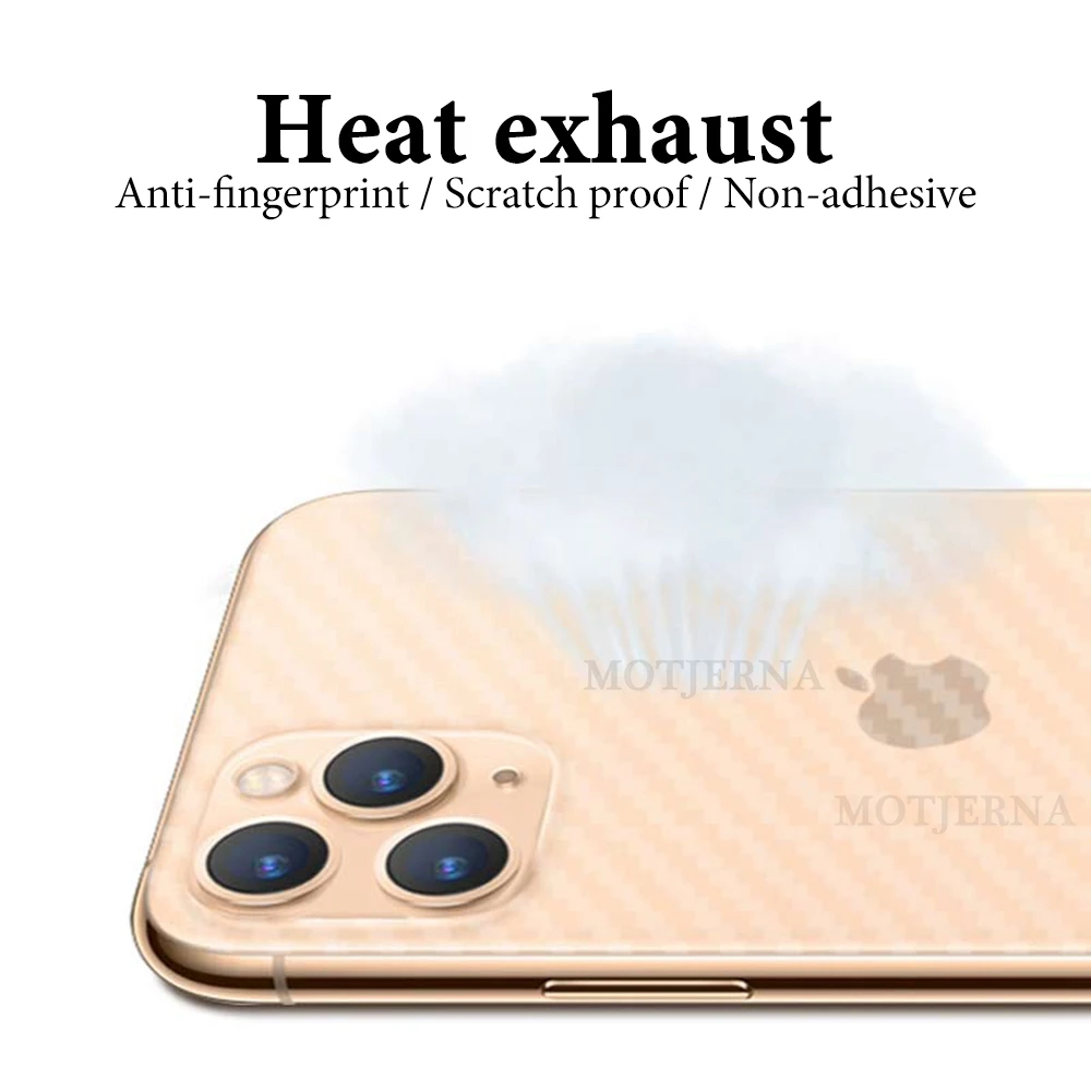 3D карбоновая защита заднего экрана для iPhone 8 7 Plus X 6 6S 10 11 Pro XS MAX XR задняя крышка