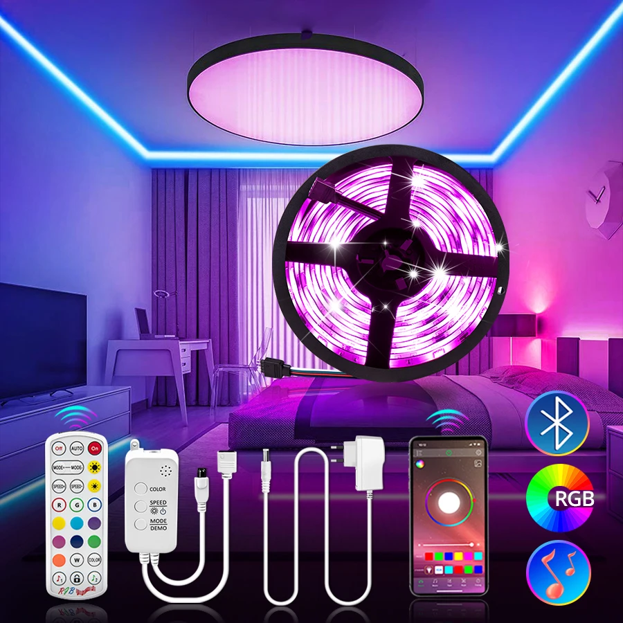 Светильник ные ленты RGB 5050 12 В 5/10/15 м с пультом ДУ | Лампы и освещение