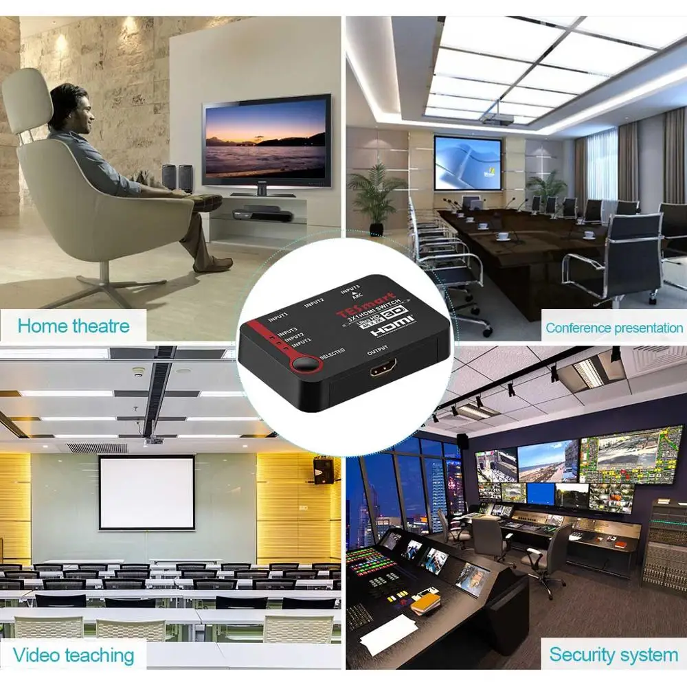 Tesla умный HDMI Switch 3in1 выход переключатель 3x1 3 порта 4K*2K коммутатор разветвитель
