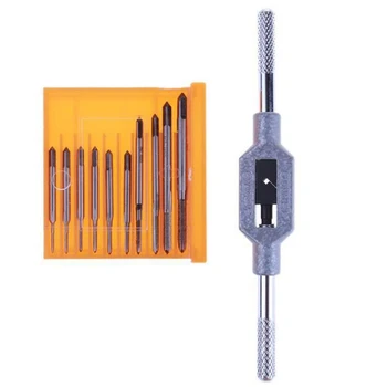

11Pcs/Set Mini Screw Tap Set Hand Tap Thread Wire Tapping Threading Taps Attack Tool