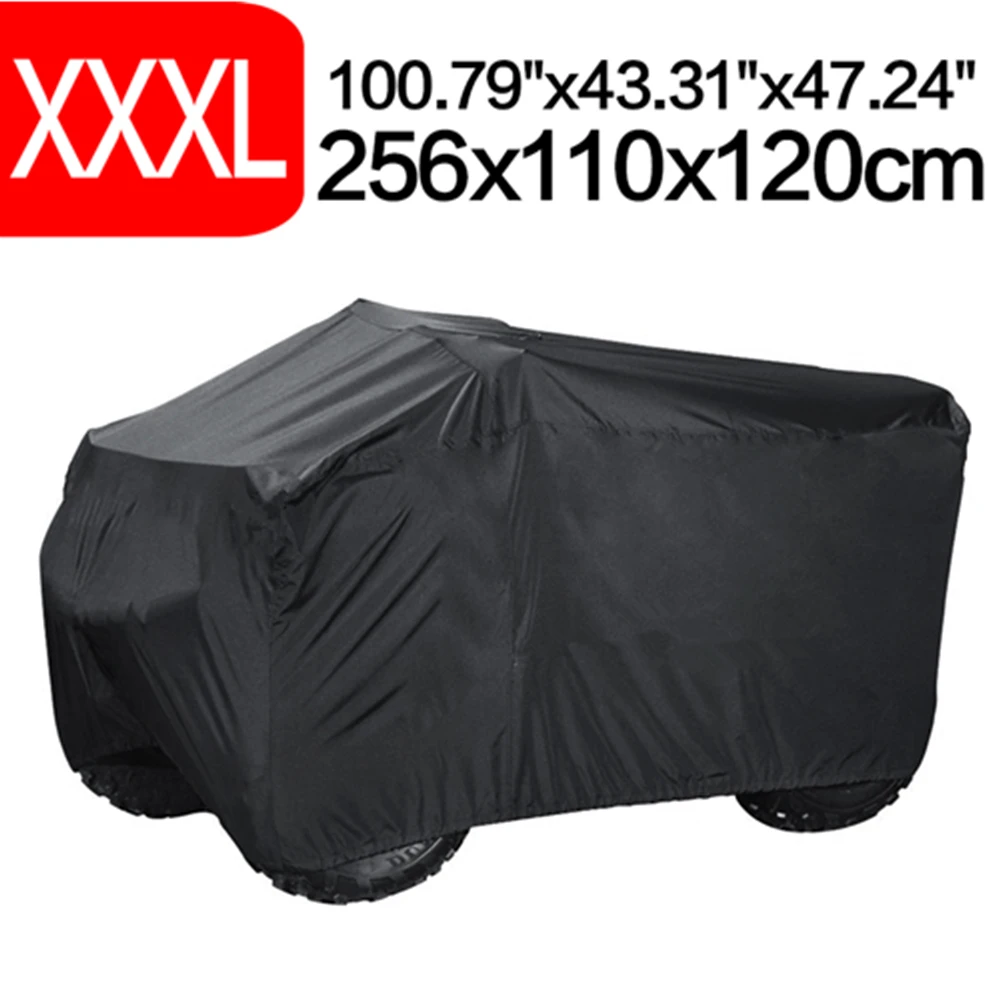 

XXXL Black 190T Motorcycle Waterproof Cover Rain Dust Sun UV Protector case Quad Bikes ATV Protector Case For Polaris 256cm 100"