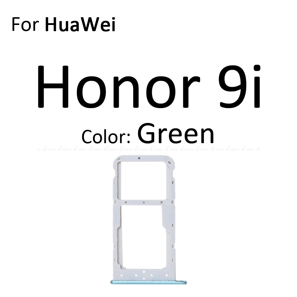 Micro SD sim-карта слот, разъем для лотка адаптер Коннектор кард-ридера для Huawei Honor 9 Lite 9i контейнер держатель запасные части - Цвет: For Honor 9i Green