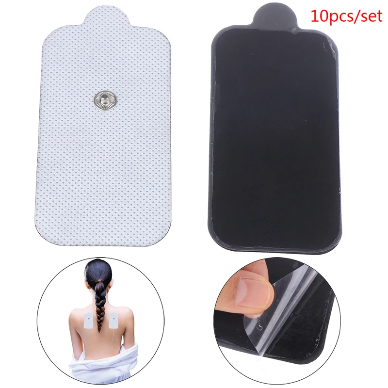 10pc New Massager Braces Supports Nerve Stimulator with 2mm Plug Electrode Pads Tens Electrodes for Tens Digital Therapy Machine