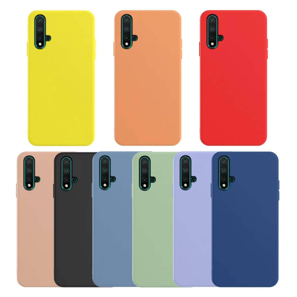 For Huawei Y9 P20 Lite Nova 5 Pro Honor 8X 20 Enjoy 9 Plus Slim Fit Soft TPU Phone Back Case Built-in Velvet Material Cover |
