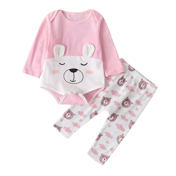 

Cute Infant Boy Girl Romper Tops Meticulous Weaving Good Warmth Retention Pants Christmas Outfits Set Long Sleeve Clothes