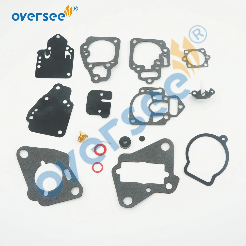 Carburetor Fuel Gasket Kit Oversee Carburetor Gasket and Diaphragm Kit for Mercury Many 6 8 9.9 10 15,20 & 25 HP Replace 1395-9761-1