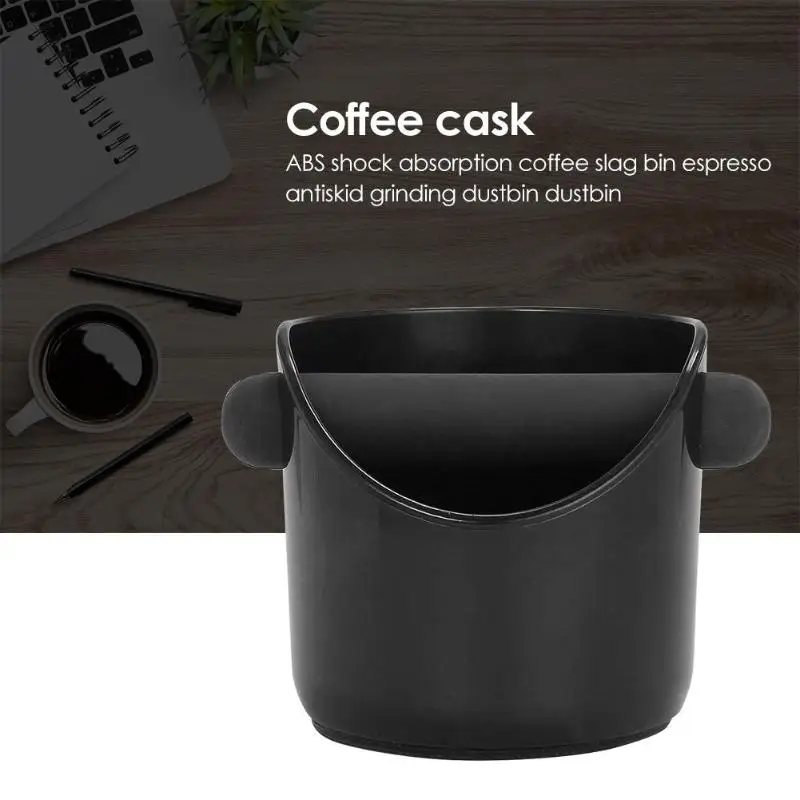 Черная коробка для остатков кофейного порошка, нескользящая ABS резиновая глубокая чаша, съемная кофейная машина, ведро для утилизации отходов