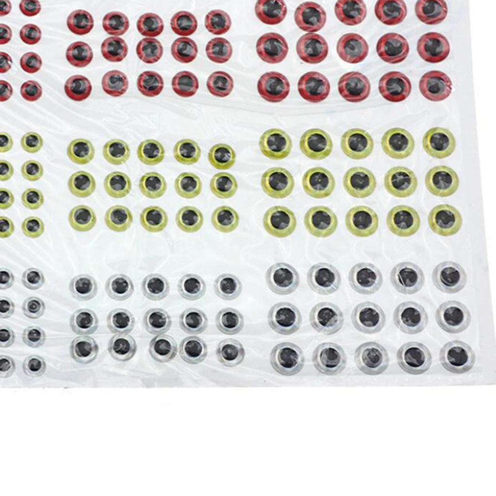  183pcs Waterproof Fishing Lure Eyes 3D Holographic Eyes Fly Tying Jigs Crafts DIY Fly Fishing Accessories 5mm/4mm/3mm/2mm 