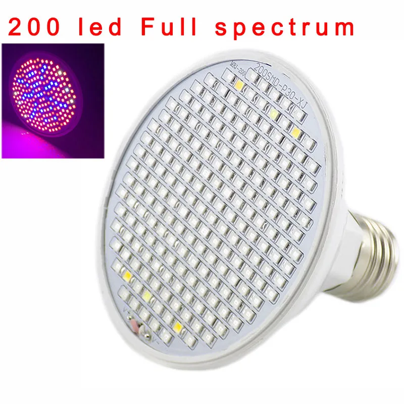 48 60 80 200 300 Leds Grow Light E27 220V Phyto Lamp Full Spectrum LED Grow Light e27 Led Growing Lamps For Indoor Plant