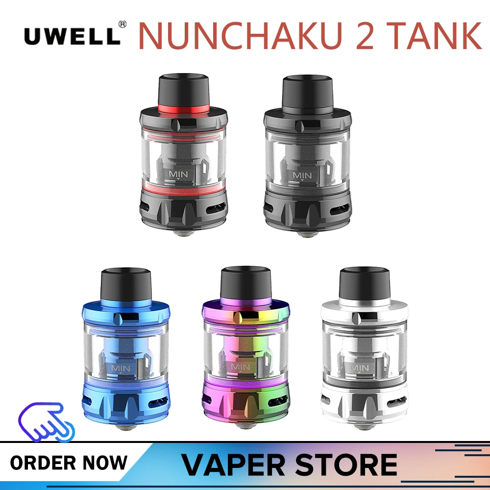 

Pre-oder Uwell Nunchaku 2 TANK 5ml Capacity 0.14 / 0.2ohm Coil Fit Nunchaku Mod Electronic Cigarette