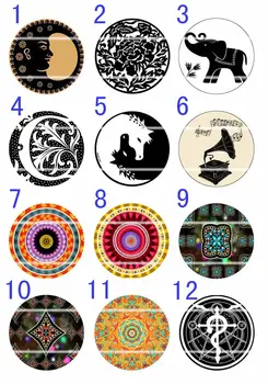 

Handmade Colorful picture Round Glass Cabochons Refrigerator magnet for Necklace Decoration and Phone Chain Accessaries291