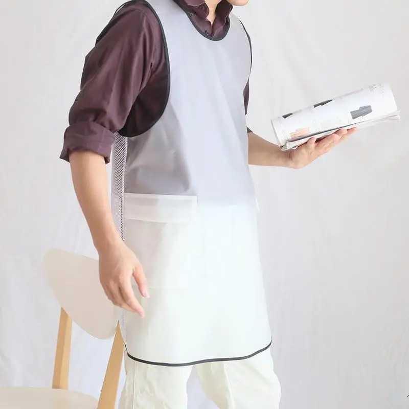 Waterproof Transparent Apron PVC Eco-Friendly Bakery Creative Shop Pet Clothes Lace-Up-Free Work B6N3