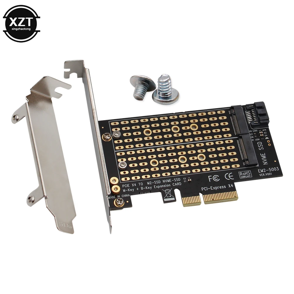 

Адаптер PCIE на M2/M.2, адаптер SATA M.2 SSD PCIE NVME/M2 PCIE, адаптер SSD M2 на SATA PCI-E, ключ M + B