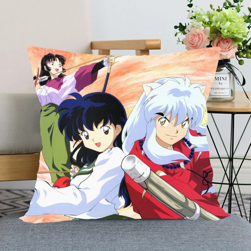 New Arrival Inuyasha Anime Pillow Cover Bedroom Home Office Decorative