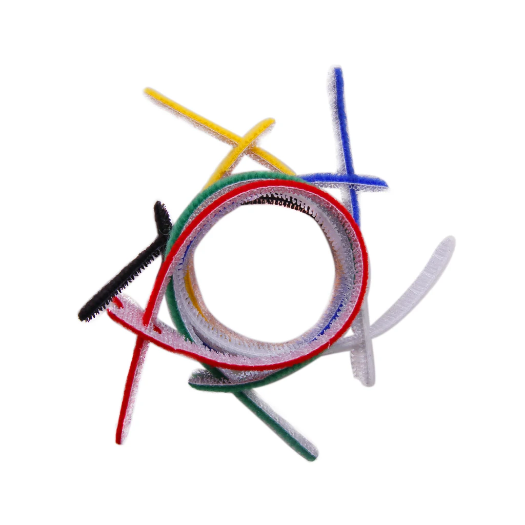 6x Reusable Fastener Cable Ties Adjustable Tidy Straps Hook & Loop Cord Ties