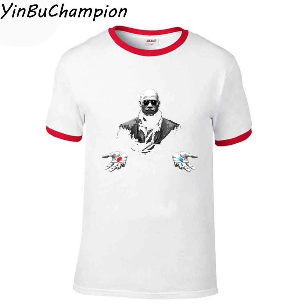Morpheus Slim Fit Футболка Matrix Code Slim Fit футболки мужские с коротким рукавом Новые футболки уличная одежда черные мужские футболки для мальчиков XS-3XL - Цвет: 9