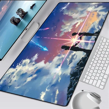 

Your Name Mousepad Gamer Gaming Mouse Pad Large Anime Computer PC Accessories Laptop Padmouse Locking Edge Office Desk Table Mat