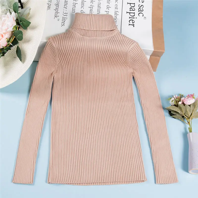 MisShow простой городская мода Стиль осень-зима Для женщин свитер 2019 современные женские Вязание пуловер высокие эластичные приталенные