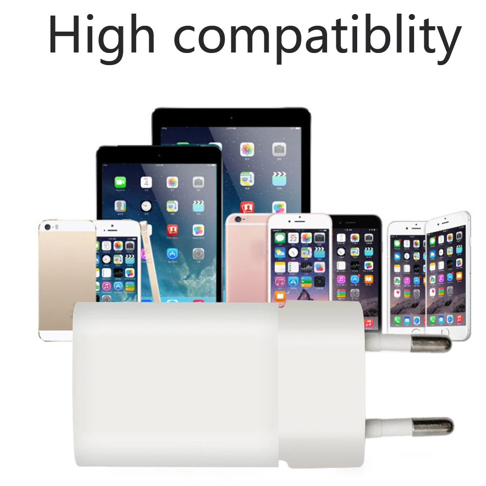 10pcs 5V 1A 2A 2.4A Charge Fast Mobile Phone Charger EU Plug Wall USB Charger Adapter